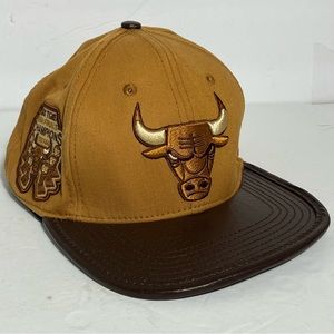 Chicago Bulls Six Time NBA Champions Wheat Brown Hat NWOT